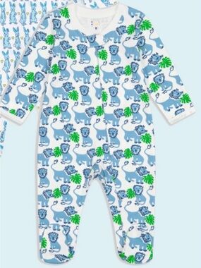 💙Roller Rabbit💙 Leo the Lion Infant Footies One Piece 3-6 Months